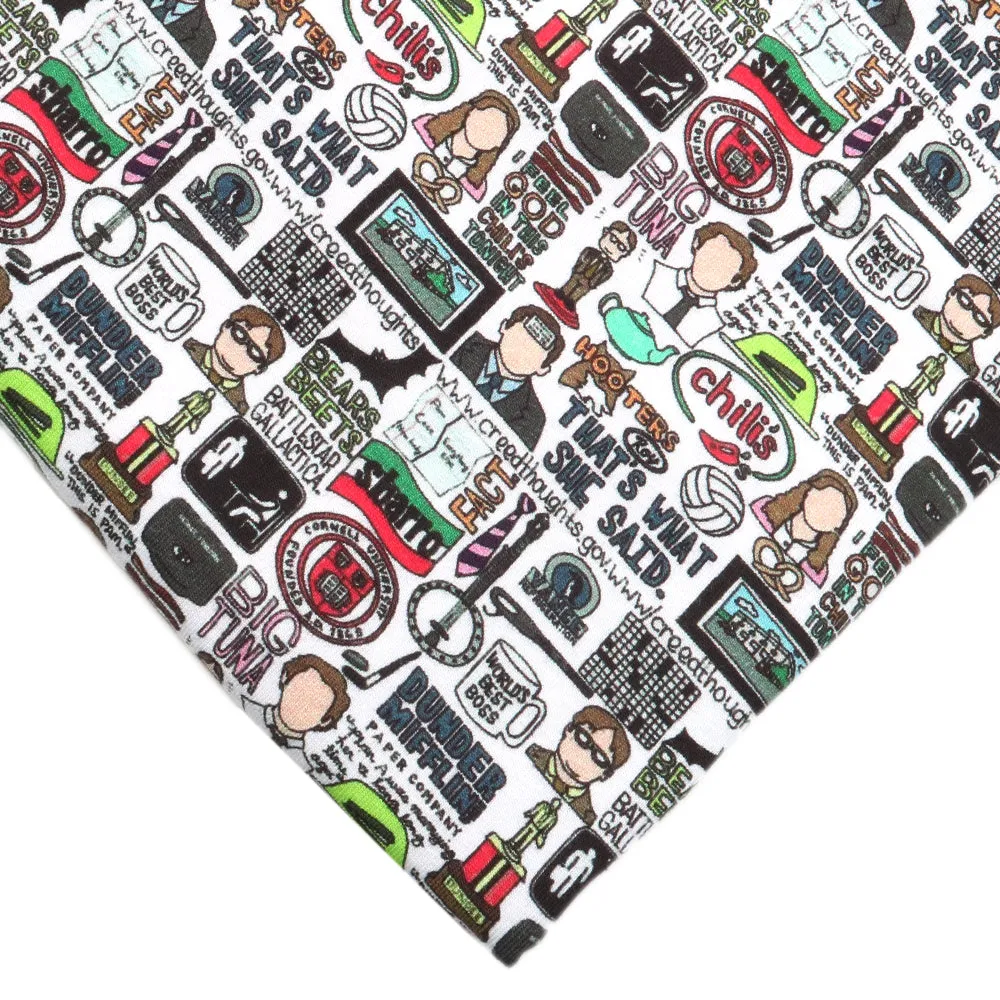 letters alphabet chili peppers printed fabric