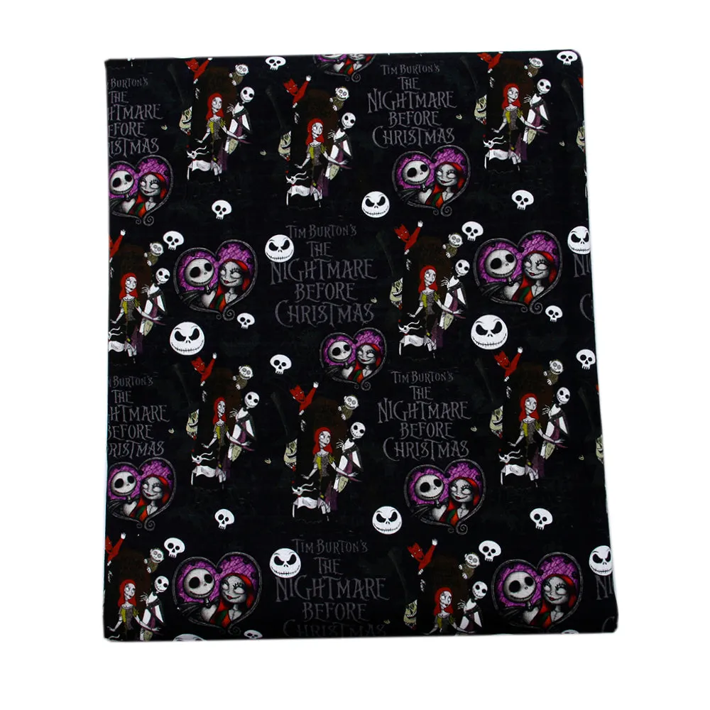 letters alphabet heart love printed fabric