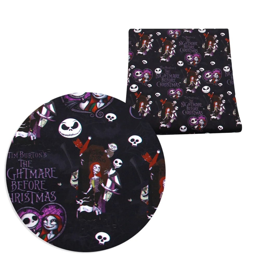 letters alphabet heart love printed fabric