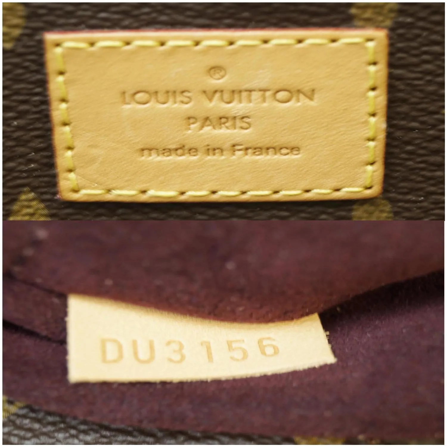 LOUIS VUITTON Melie Monogram Canvas Hobo Shoulder Bag Brown
