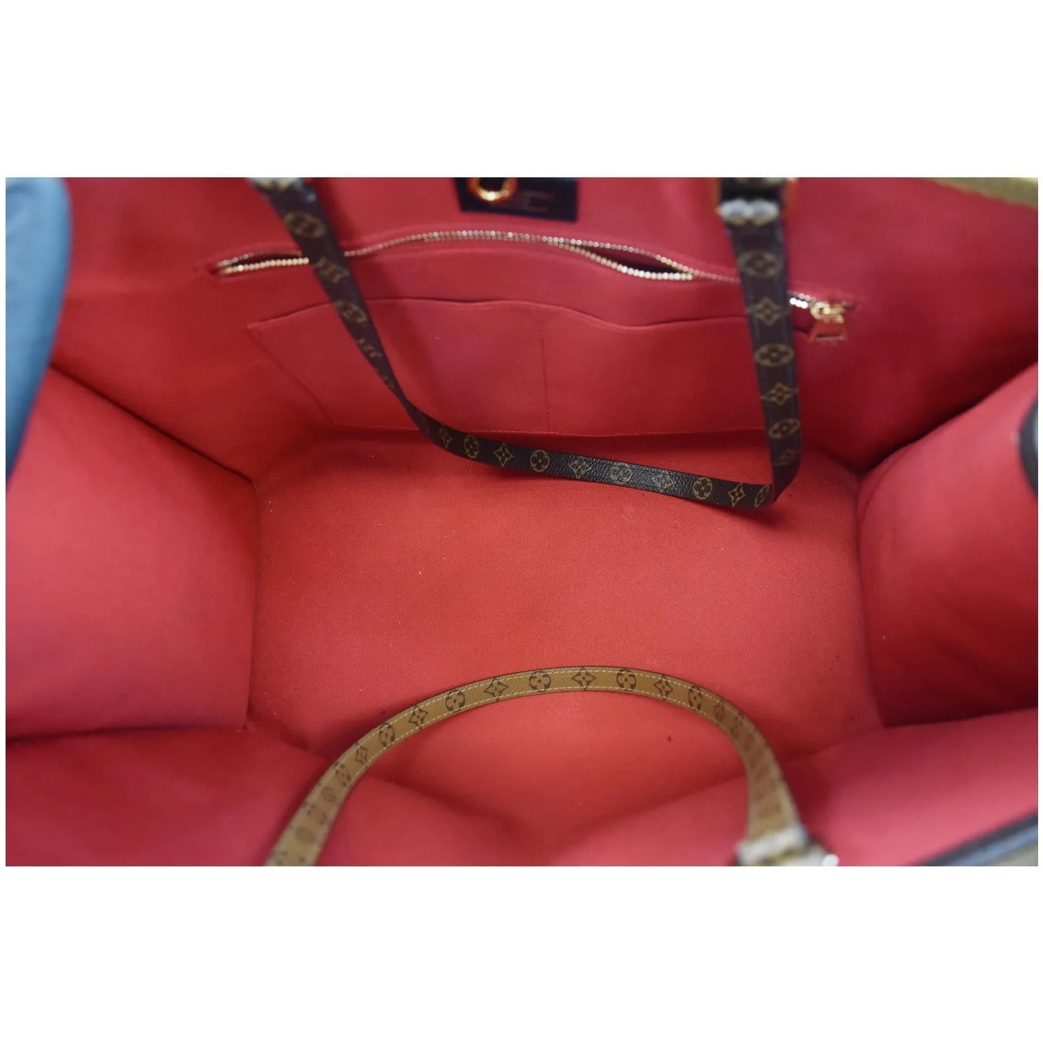 LOUIS VUITTON Onthego GM Reverse Monogram Giant Canvas Shoulder Bag Brown