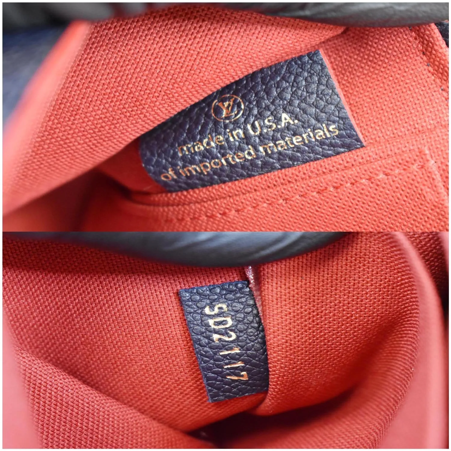 LOUIS VUITTON Pochette Felicie Monogram Empreinte Chain Wallet Navy