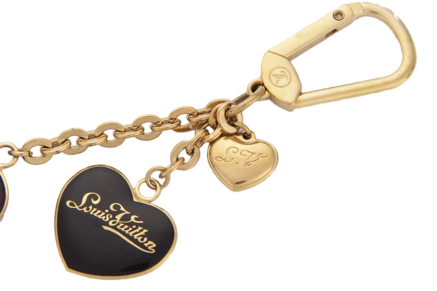 Louis Vuitton Pomme D'Amour Rayures Coeur Heart Bag Charm / Key Chain