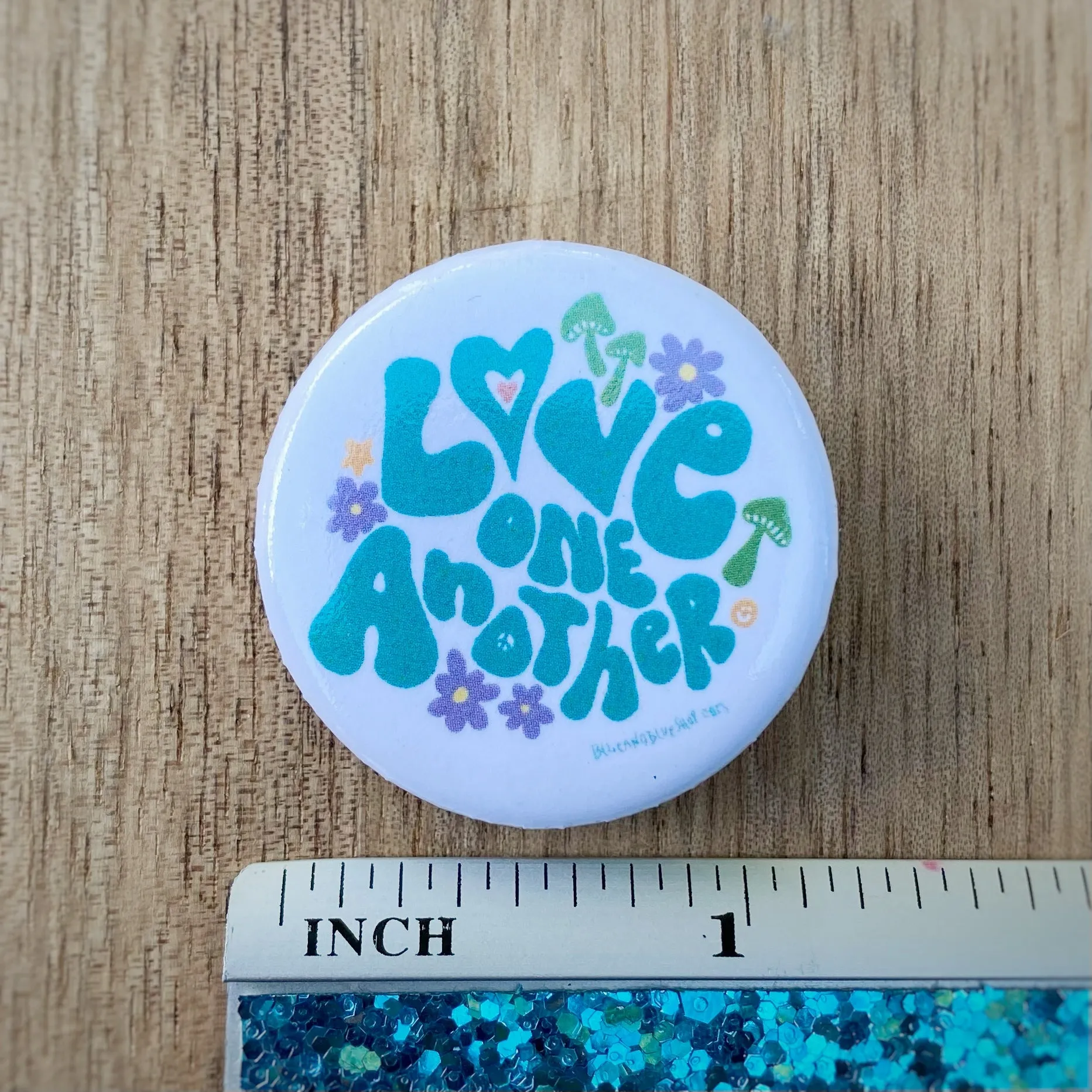 “Love One Another” (Blue) 1.25” Pin-back Button