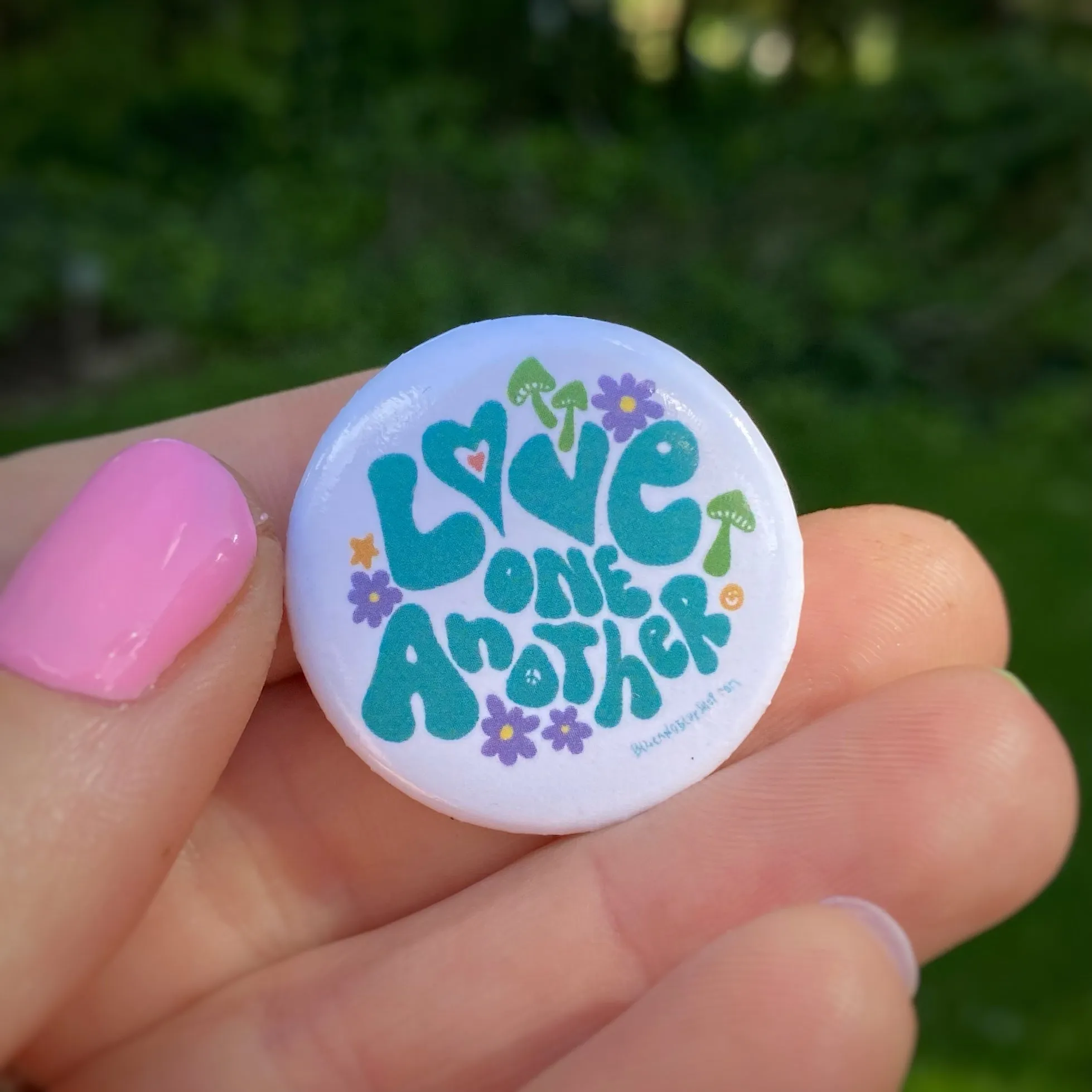 “Love One Another” (Blue) 1.25” Pin-back Button