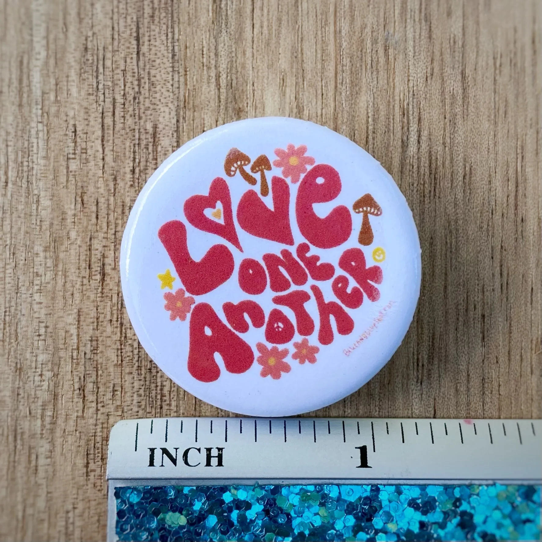 “Love One Another” (Red) 1.25” Pin-back Button