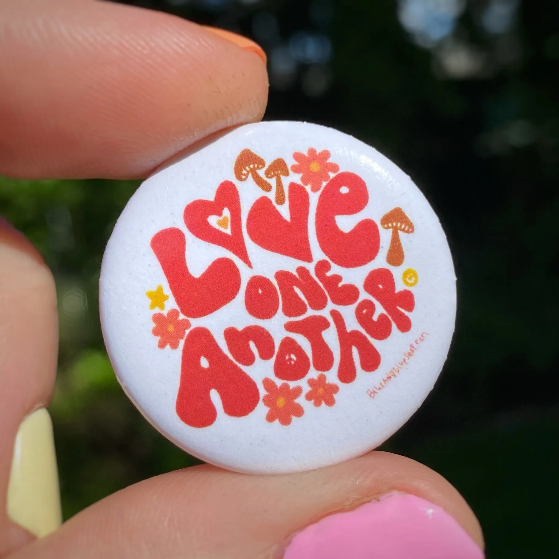 “Love One Another” (Red) 1.25” Pin-back Button