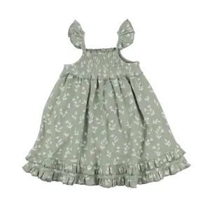 Lovedbaby - Organic Smocked Summer Dress - Seafoam Bloom