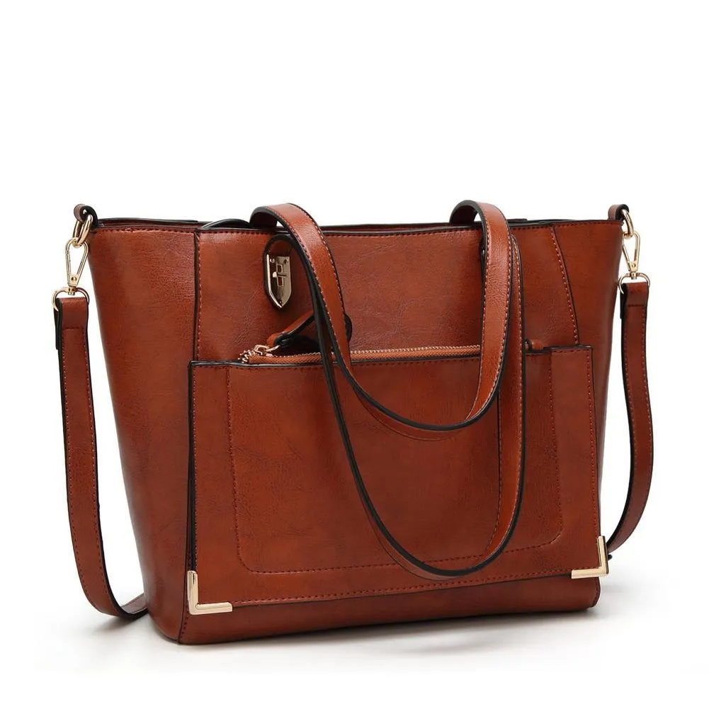 <bold>Tote  / Shoulder Bag  <br>Vegan-Leather