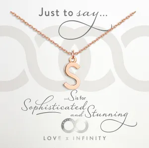 LXI Alphabet Pendant 'S'