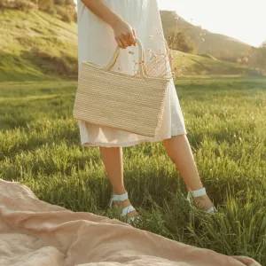 Magnolia Straw Market Tote