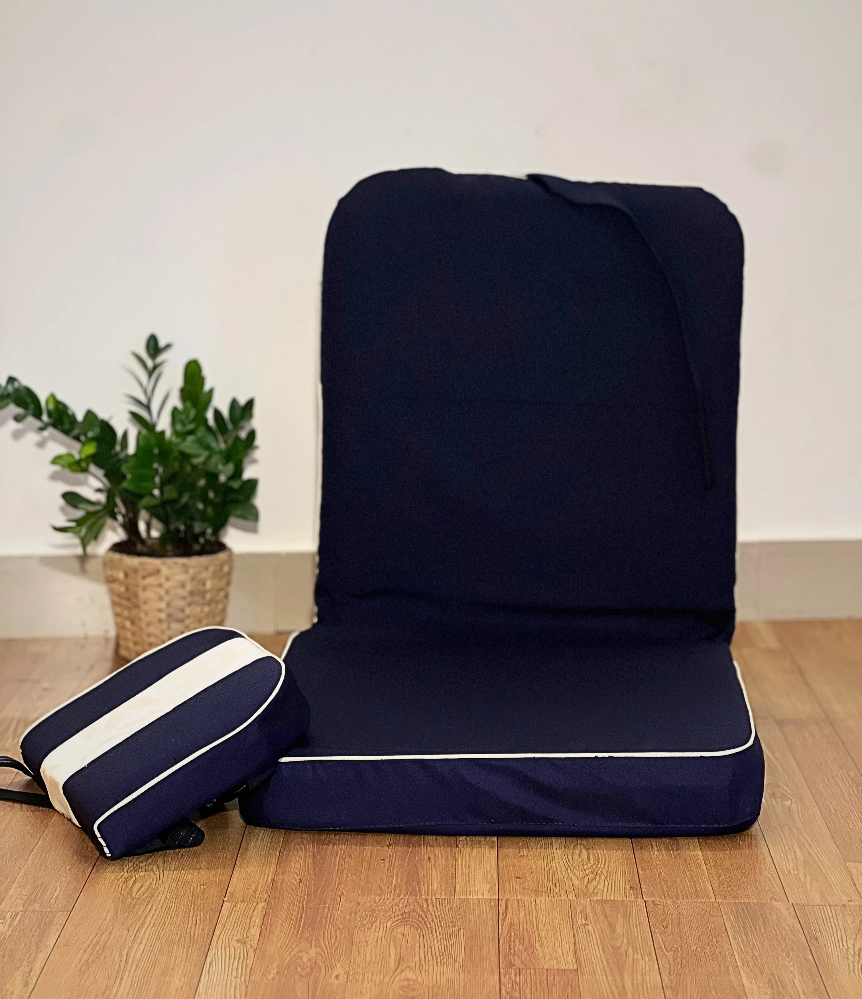 MEDITATION CHAIR WITH CUSHION FOLDABLE LIGHTWEIGHT PORTABLE BACK SUPPORT