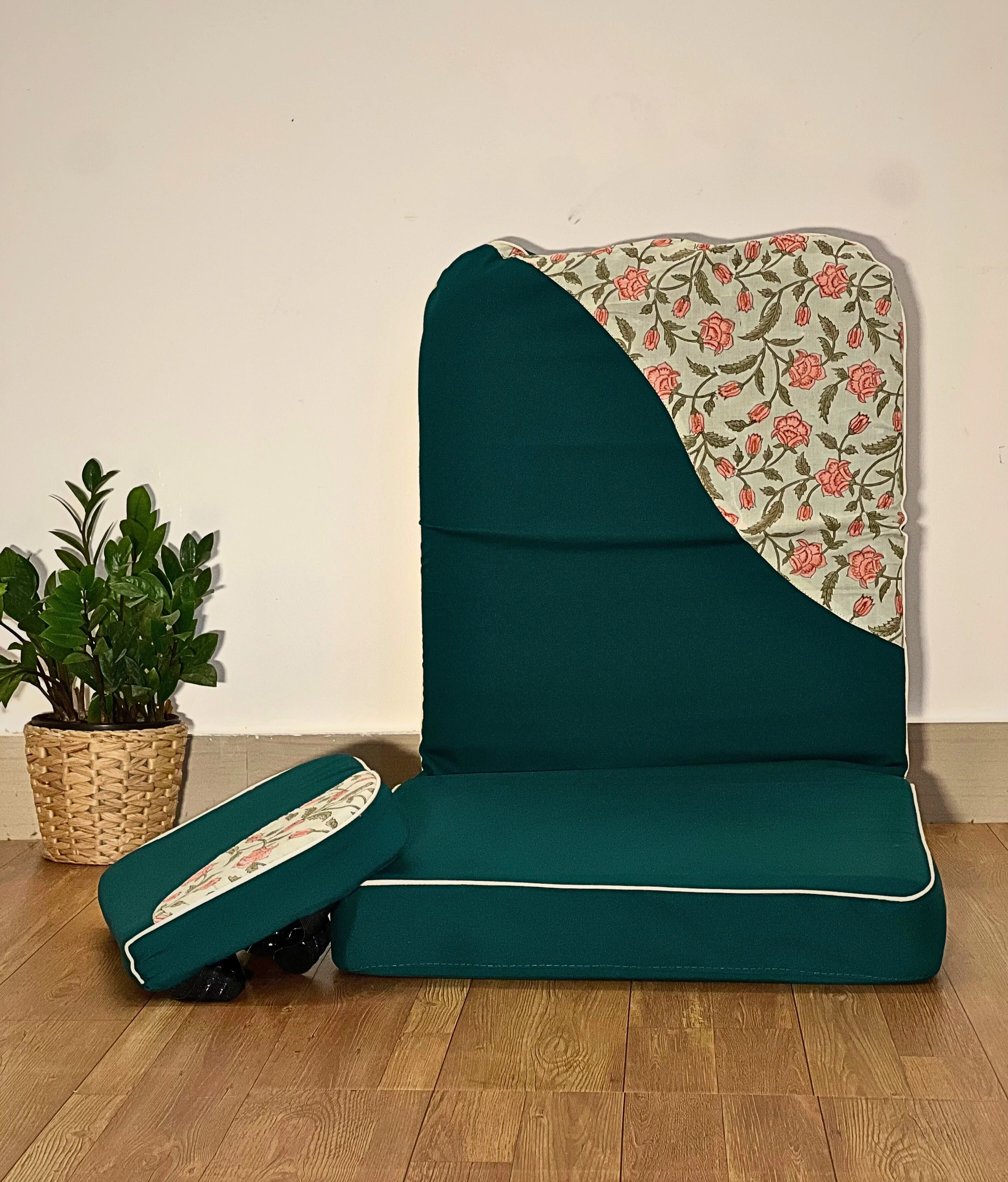 MEDITATION CHAIR WITH CUSHION FOLDABLE LIGHTWEIGHT PORTABLE BACK SUPPORT