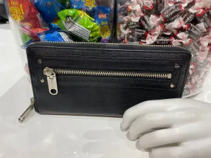 Milly Black Leather Wallet with Silver Hardware