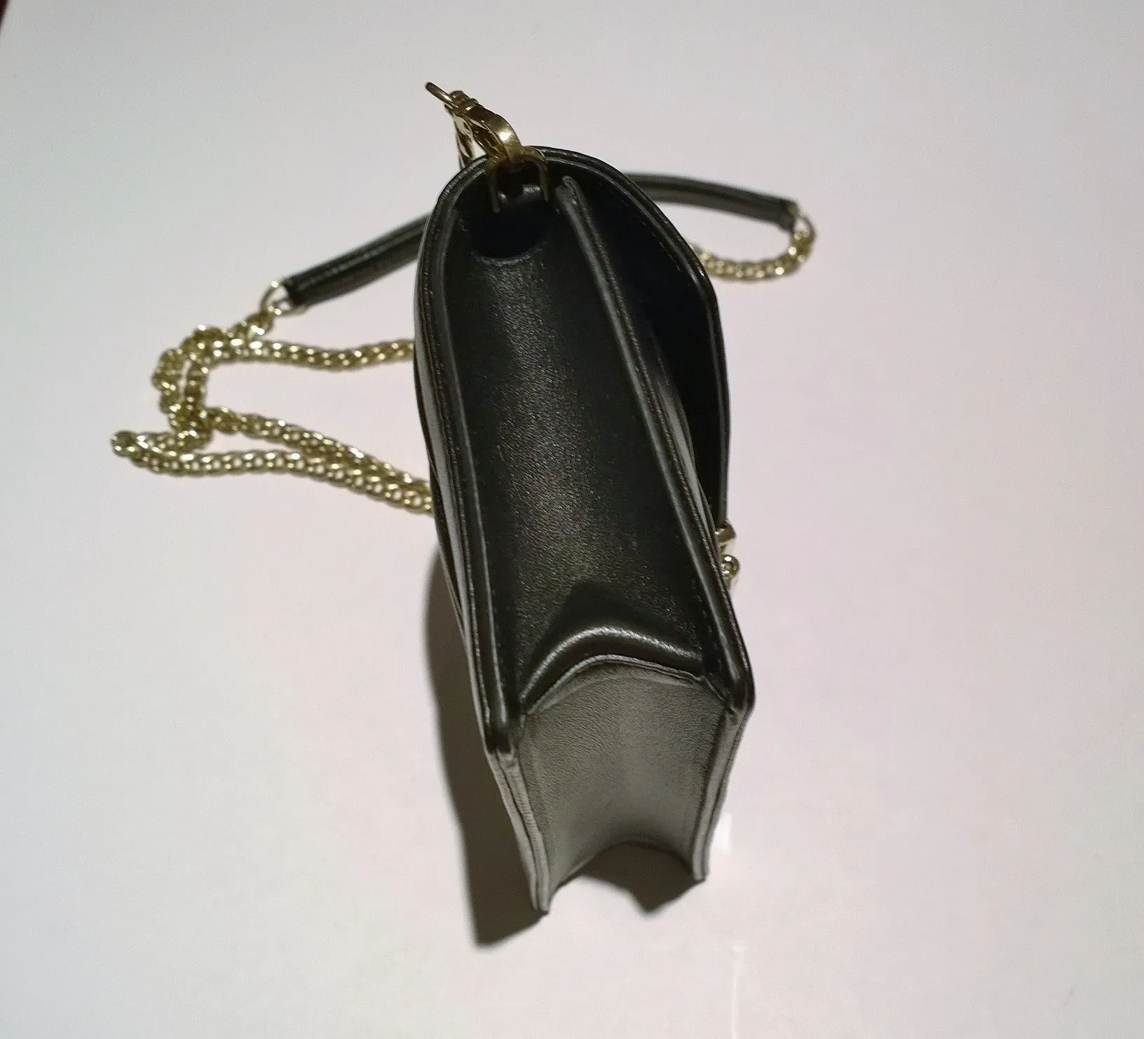 Miu Miu Confidential Black Leather Matelassé Gold Tone Chain Bag Small