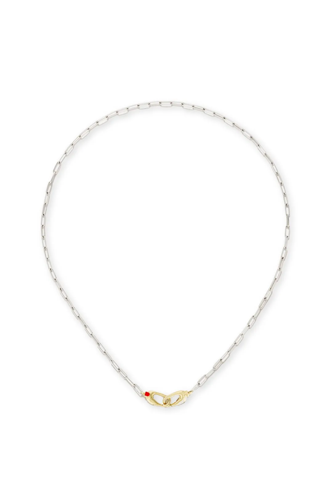 Mixed Paperclip Chain Sterling Silver/14k Gold | 16"