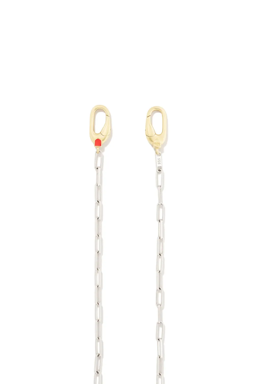 Mixed Paperclip Chain Sterling Silver/14k Gold | 16"