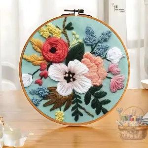 Modern 3D Floral Embroidery Set 3