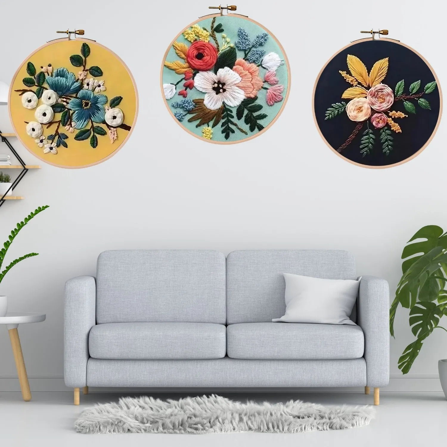 Modern 3D Floral Embroidery Set 3