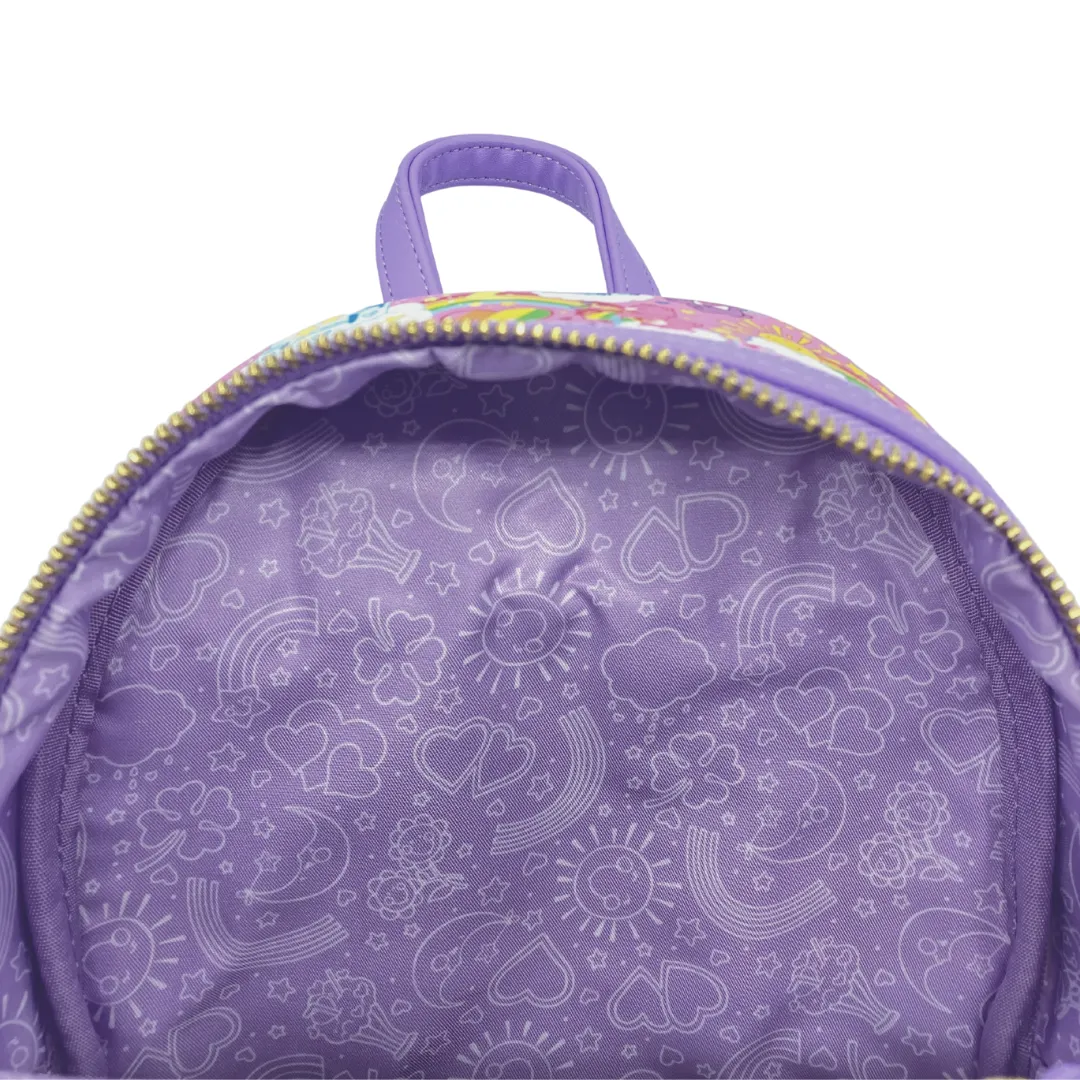 Modern Pinup Exclusive Loungefly Care Bears Rainbow AOP Mini Backpack