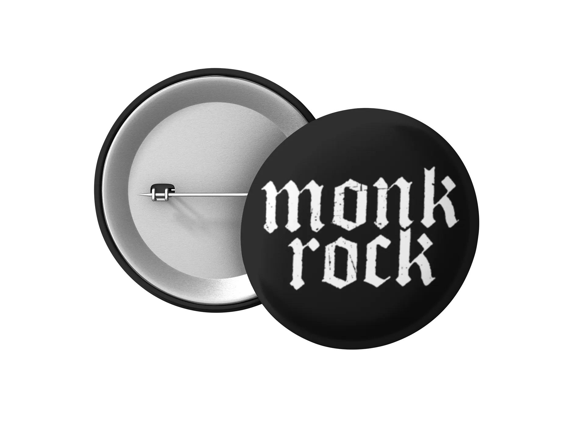 MONKROCK Grunge Logo Button