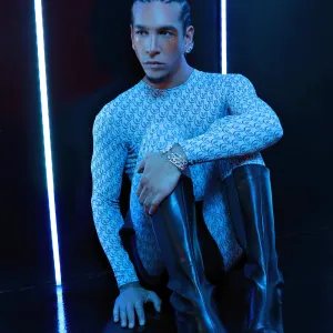 Monogrammed Knit Catsuit