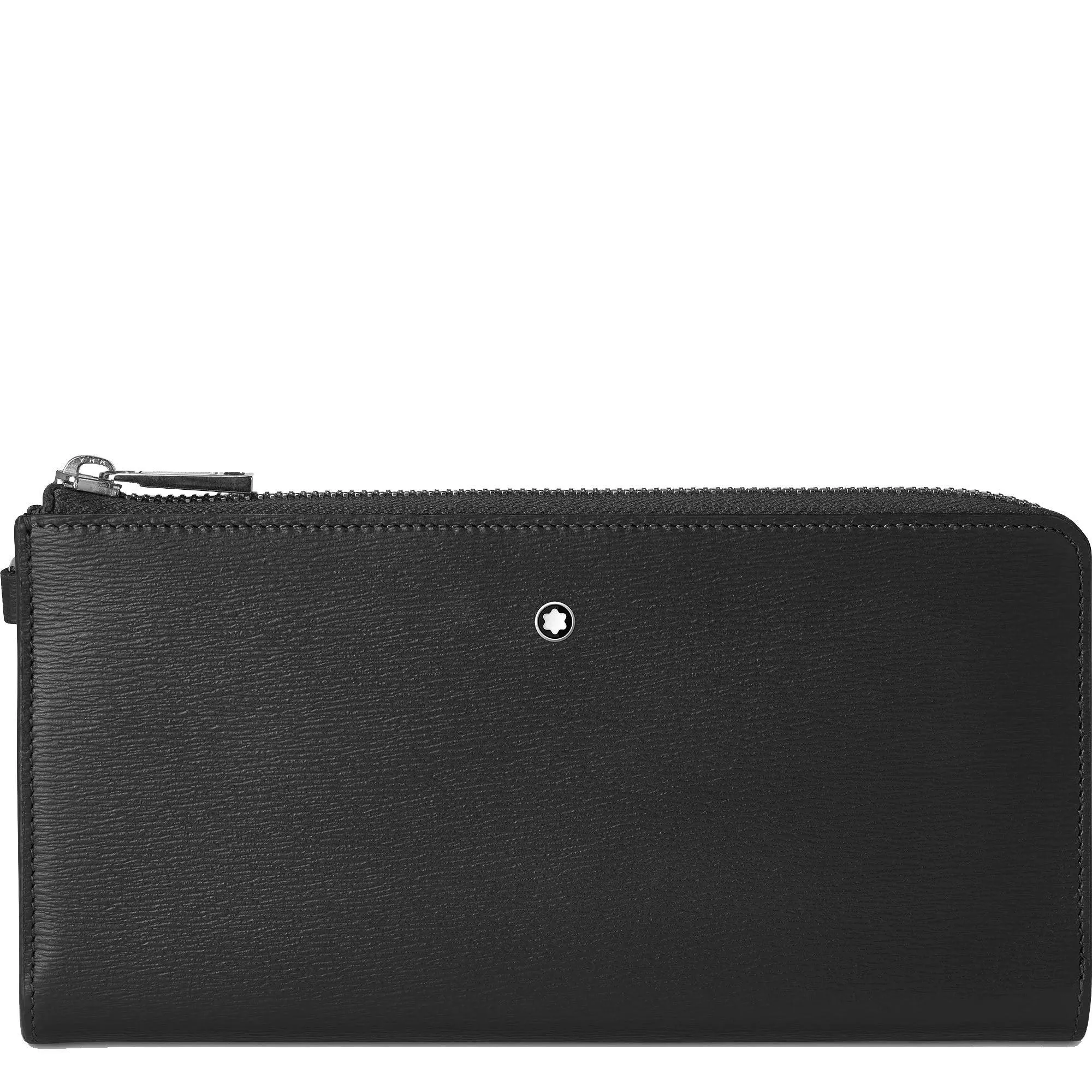 Montblanc 12 long portfolio mesherstück 4810 black with zipper and removable wrist strap 129248