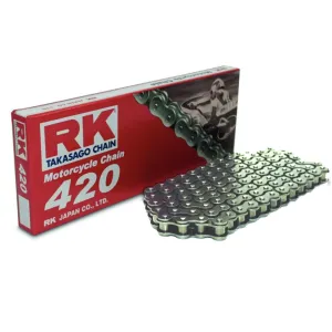 Motorcycle Chain RK Heavy Duty Steel 420 SB 112 58 T Sprocket Upgrade Version