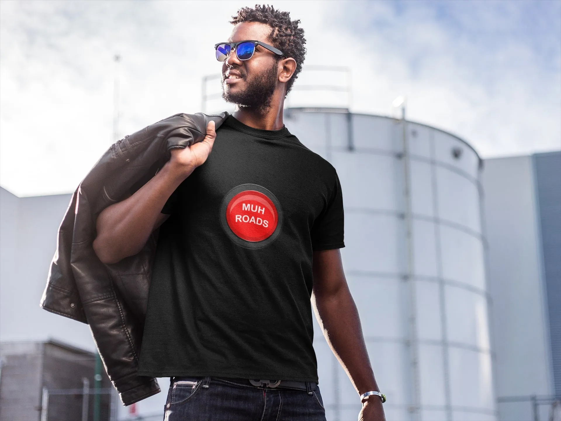 Muh Roads Button Economy T Shirt