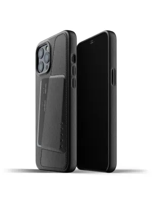 Mujjo Full Leather Wallet Case for iPhone 12 Pro Max Black