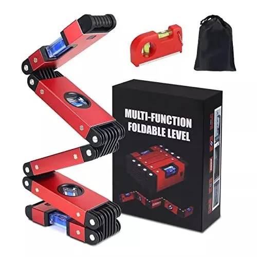Multi-Function Foldable Level Measuring Tool, 28 Inch Folding Level