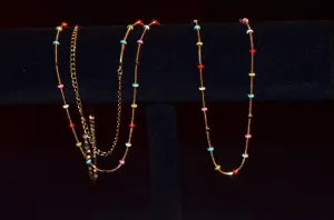 Multicolor gold belly Chain