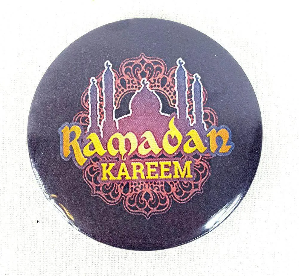 Muslim BADGE BUTTON PIN "Eid Mubarak" (Big Size 2.25inch/58mm) ISLAM GIFT