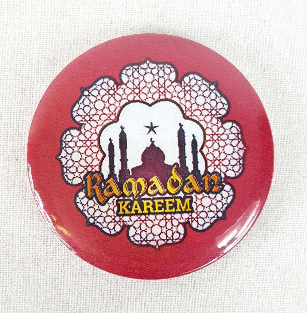 Muslim BADGE BUTTON PIN "Eid Mubarak" (Big Size 2.25inch/58mm) ISLAM GIFT