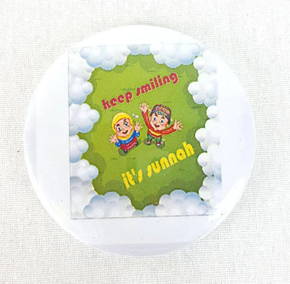 Muslim BADGE BUTTON PIN "Eid Mubarak" (Big Size 2.25inch/58mm) ISLAM GIFT