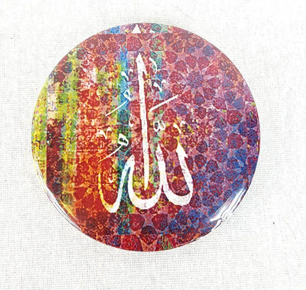 Muslim BADGE BUTTON PIN "Eid Mubarak" (Big Size 2.25inch/58mm) ISLAM GIFT