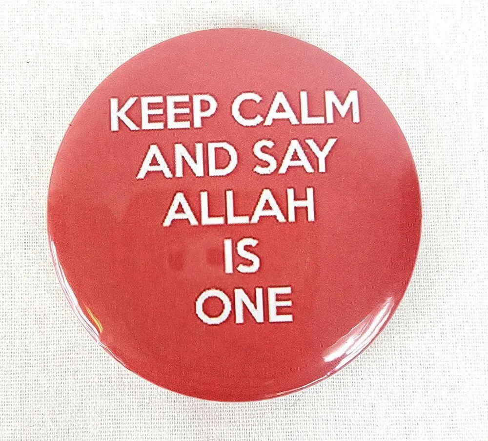 Muslim BADGE BUTTON PIN "Eid Mubarak" (Big Size 2.25inch/58mm) ISLAM GIFT