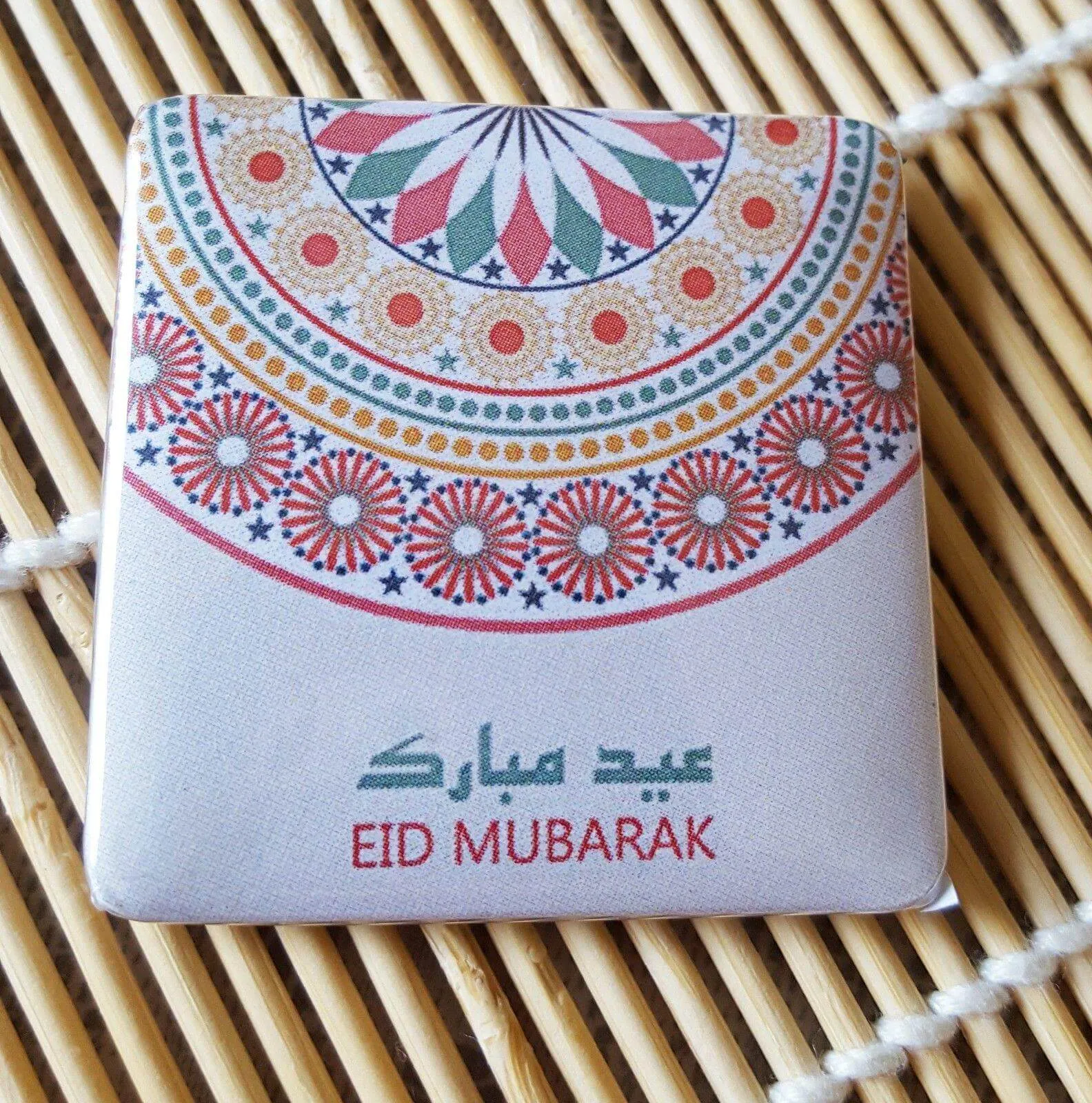 Muslim BADGE BUTTON PIN "Eid Mubarak" (Big Size 2.25inch/58mm) ISLAMIC GIFT