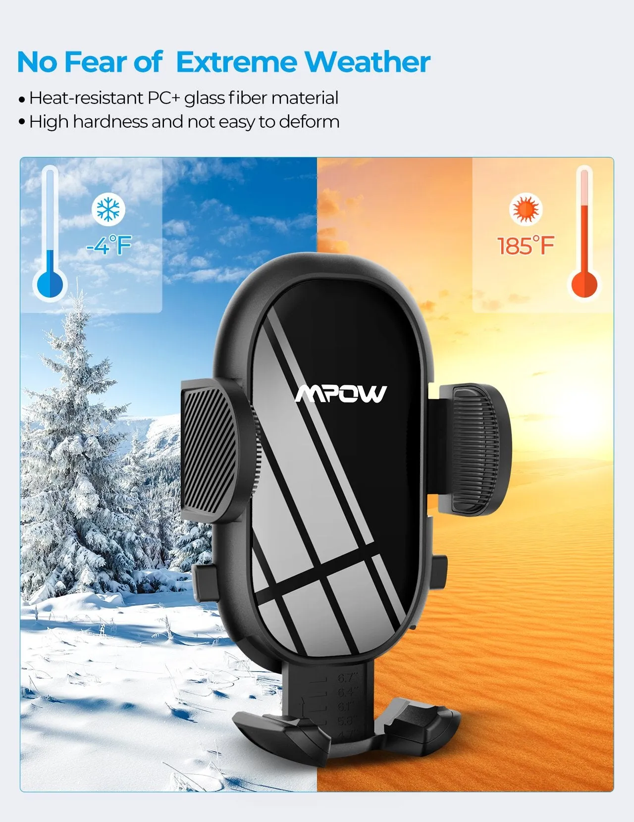 New in box!  Mpow CA163A Air Vent Phone Holder with Stable Clip, Black!