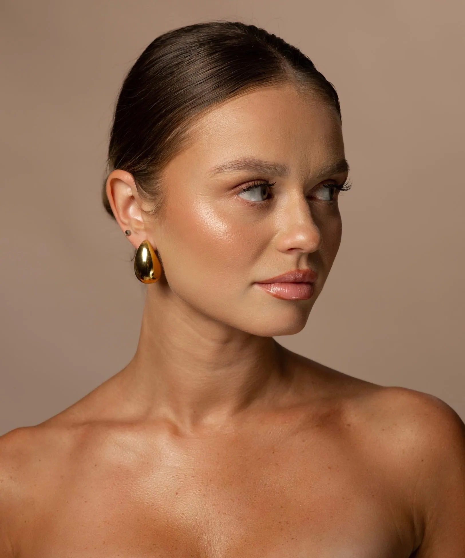 Nina Gold Teardrop Earrings