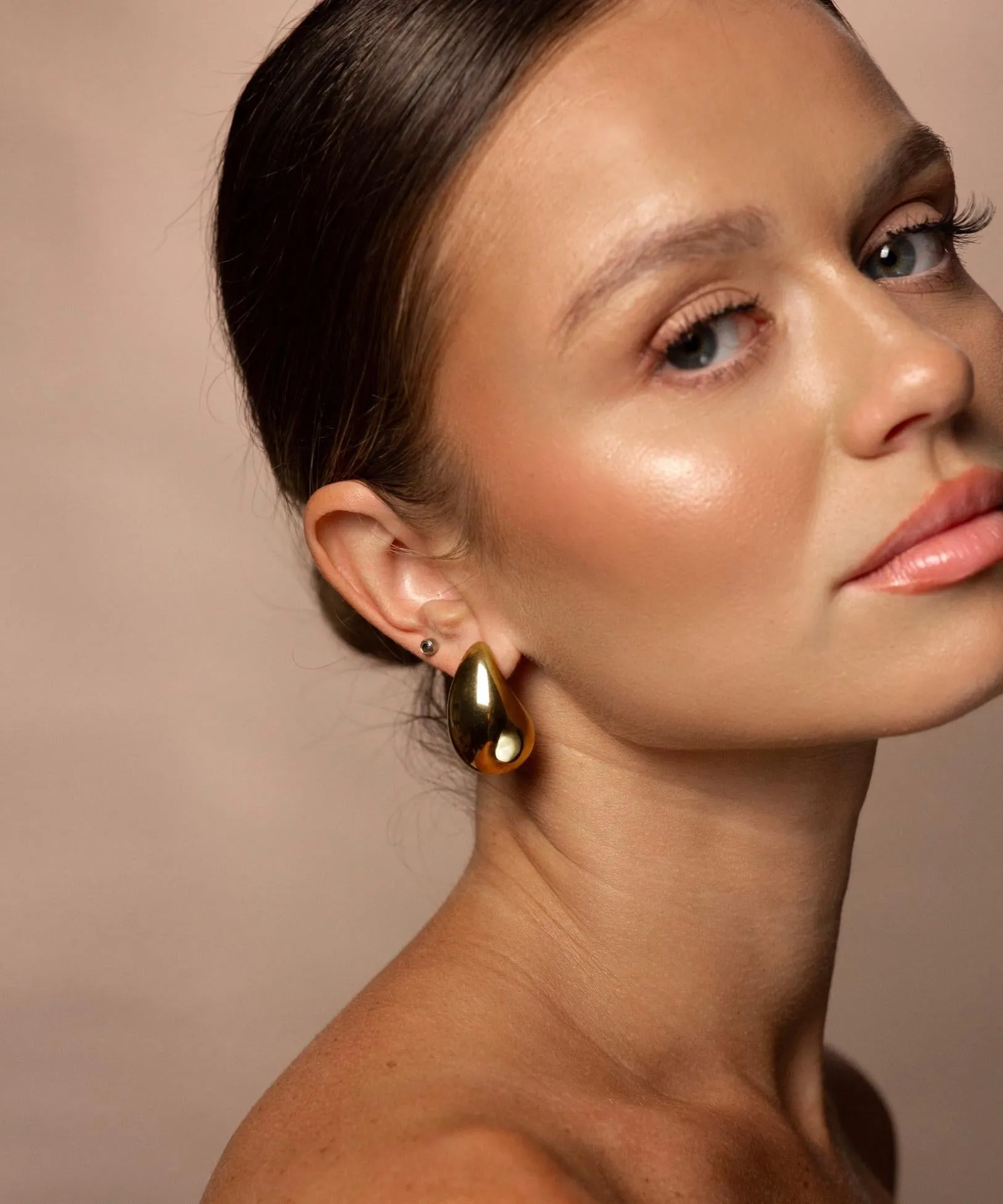 Nina Gold Teardrop Earrings