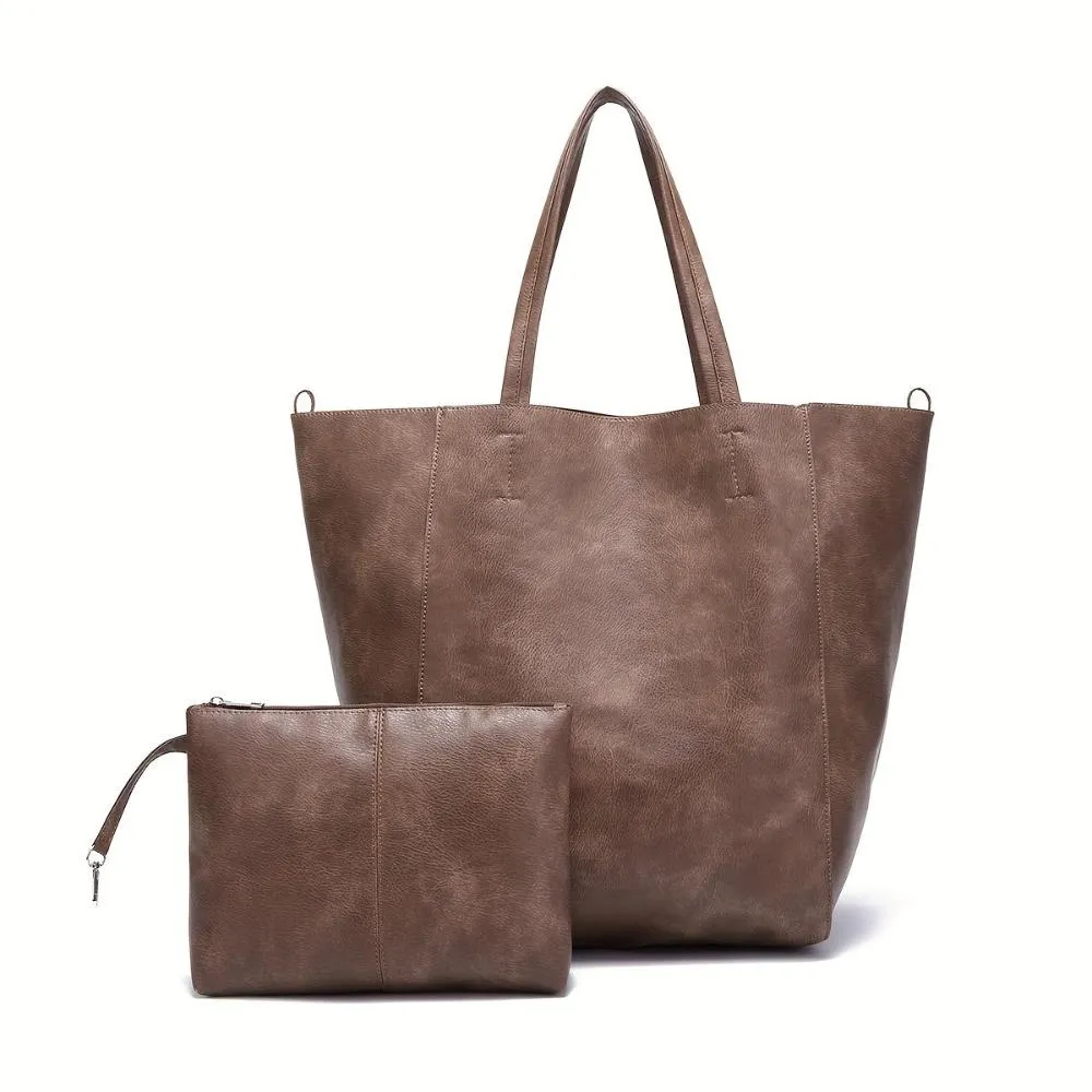 Olivia | Retro Softness Large Capacity Tote Bag
