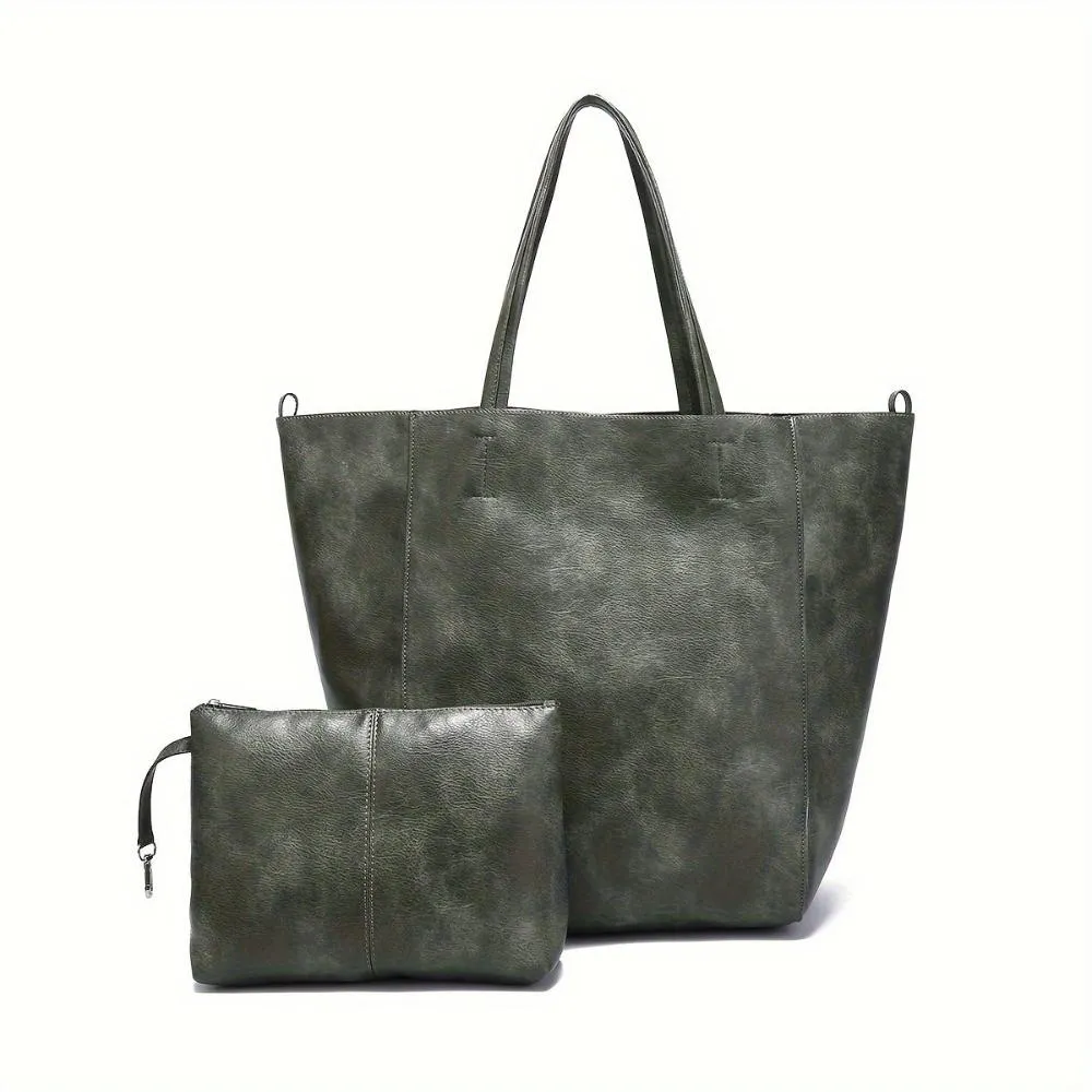 Olivia | Retro Softness Large Capacity Tote Bag