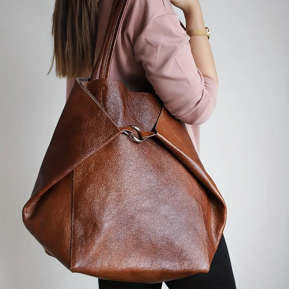 Olivia | Retro Softness Large Capacity Tote Bag