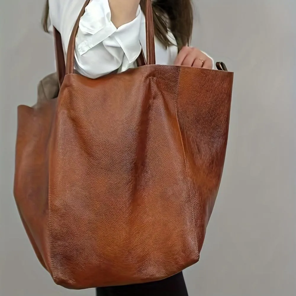 Olivia | Retro Softness Large Capacity Tote Bag