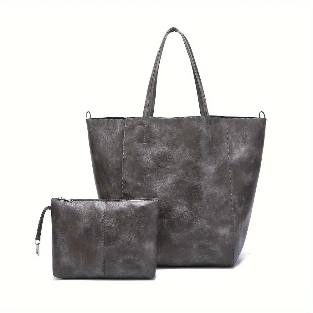 Olivia | Retro Softness Large Capacity Tote Bag
