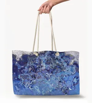Oversized Tote, Blue Stone