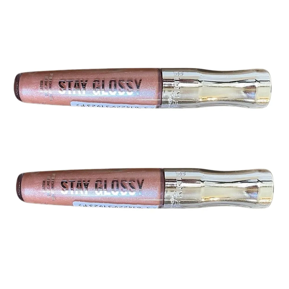 Pack of 2 Rimmel Stay Glossy 6HR Lip Gloss, Honey , Honey # 710