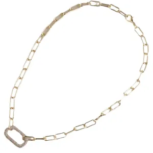 Paper Clip Chain Link-Gold