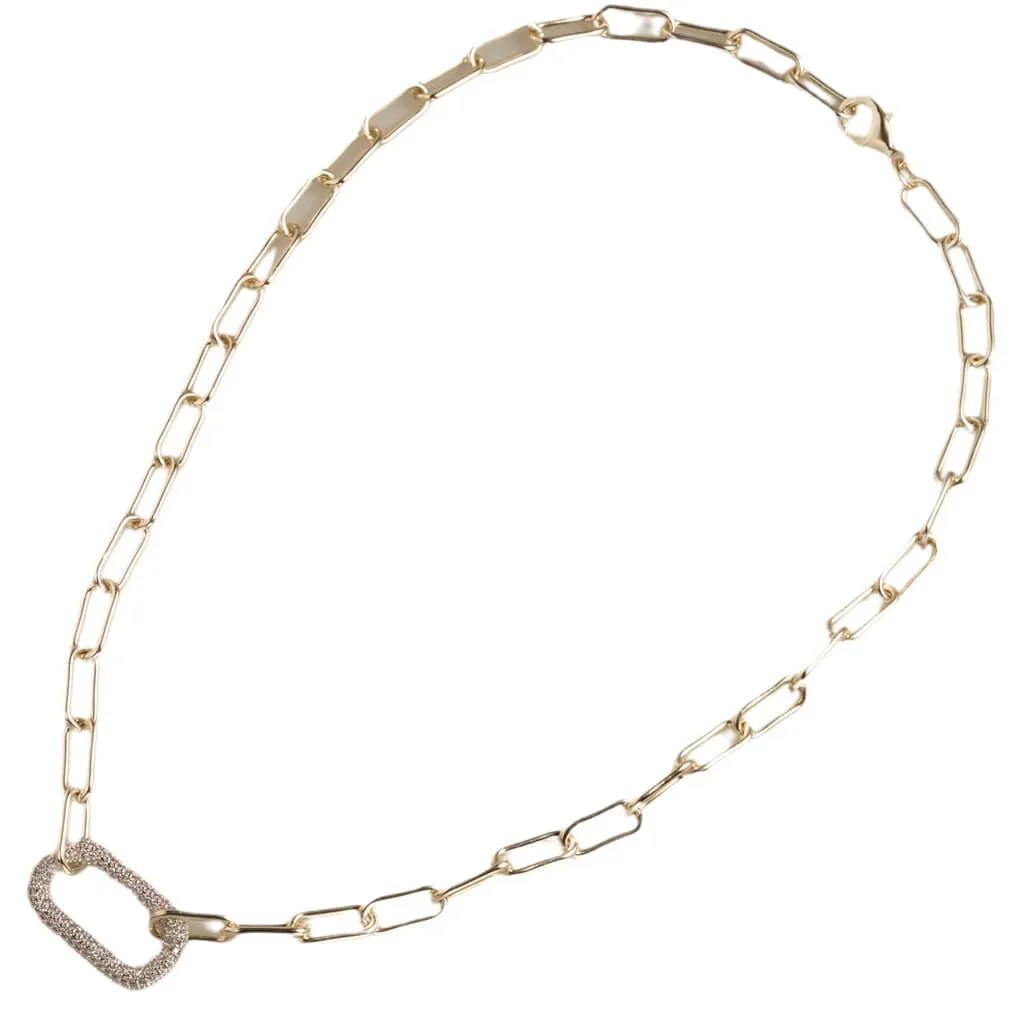 Paper Clip Chain Link-Gold